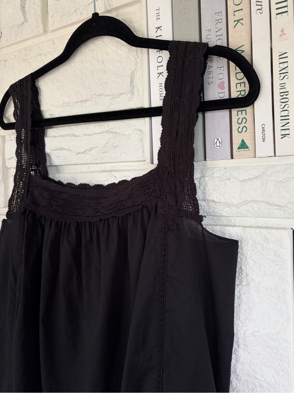 J.CREW Lace-trim Mini Beach Dress Black Size Medium - Picture 7 of 16